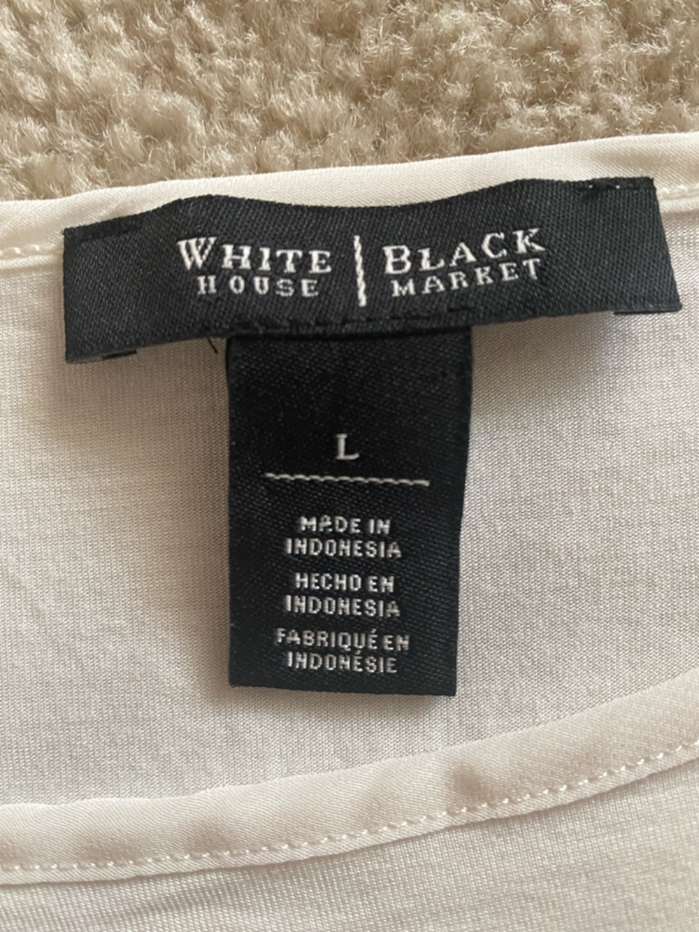 WHBM long sleeve large top with sequins at bottom - Picture 5 of 8
